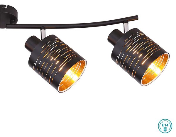 Φωτιστικό Οροφής Globo Lighting Tunno 15342-4 Μαύρο