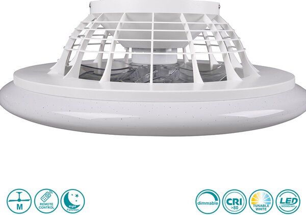 Ανεμιστήρας Οροφής RL Lighting Stralsund R62522187 Γκρι με Φως