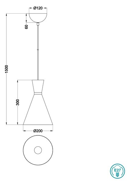 Κρεμαστό Φωτιστικό RL Lighting Enzo R30781031 Λευκό Ματ