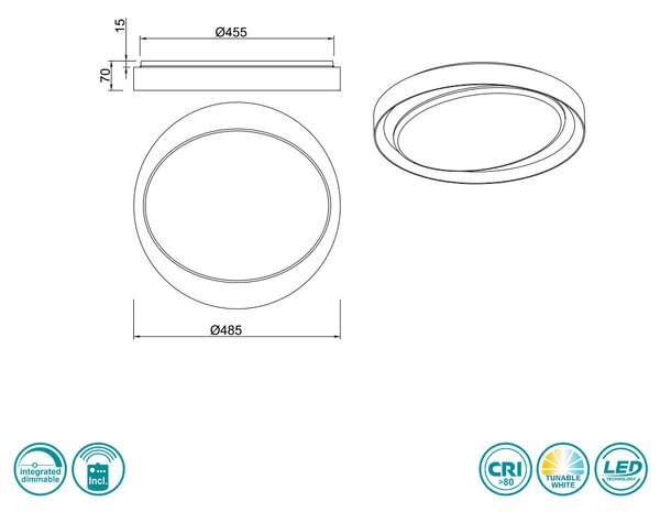 Φωτιστικό Οροφής RL Lighting Zeta R62712402 Μαύρο