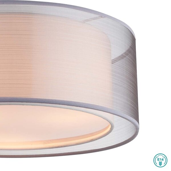 Φωτιστικό Οροφής Globo Lighting Theo 15190D Νίκελ Ματ