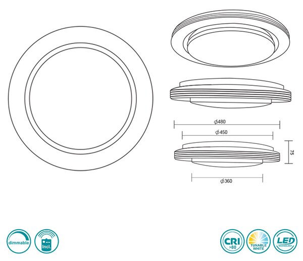 Φωτιστικό Οροφής RL Lighting Atria R67041900