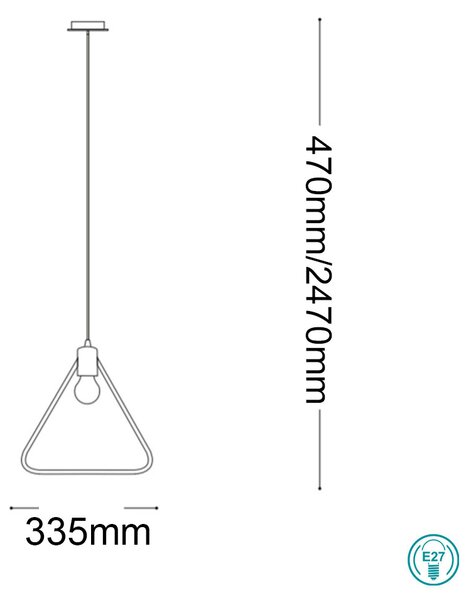 Κρεμαστό Φωτιστικό Ideal Lux Abc 207834 Χρυσό Ματ