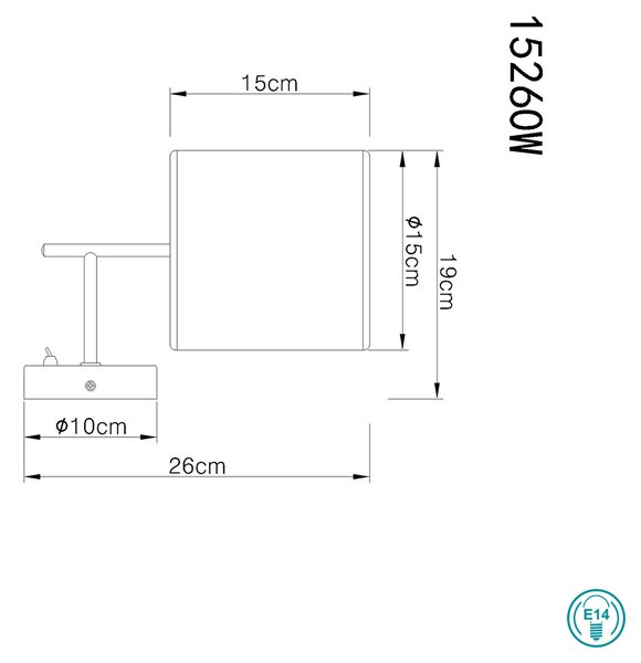 Απλίκα Globo Lighting Melanie 15260W Νίκελ Ματ