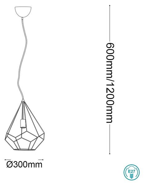 Κρεμαστό Φωτιστικό Ideal Lux Ampolla 200897 Λευκό