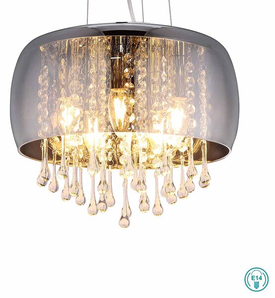 Κρεμαστό Φωτιστικό Globo Lighting Kalla 15809H Χρώμιο