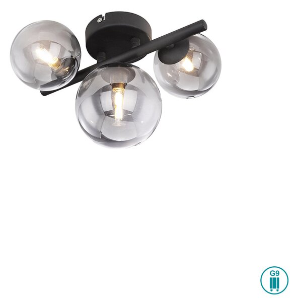 Απλίκα Globo Lighting Riha 56133-3W Μαύρο