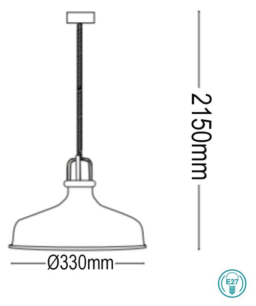 Κρεμαστό Φωτιστικό Ideal Lux Eris 238135 Λευκό