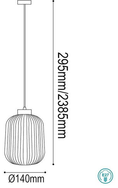 Κρεμαστό Φωτιστικό Ideal Lux Mint 237442 Φιμέ