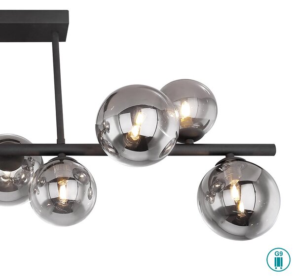 Φωτιστικό Οροφής Globo Lighting Riha 56133-9D Μαύρο