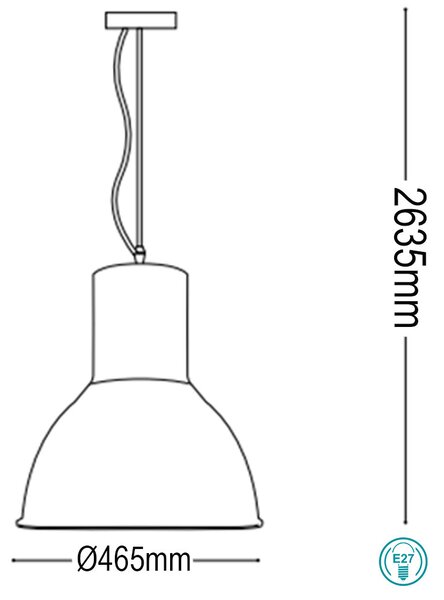 Κρεμαστό Φωτιστικό Ideal Lux Breeze 232041 D46,5