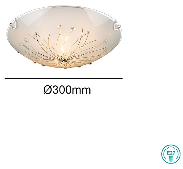 Φωτιστικό Οροφής Globo Lighting Calimero I 40402-2 Λευκό