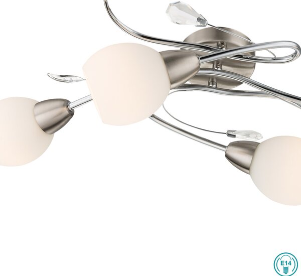 Φωτιστικό Οροφής Globo Lighting Lilly 60209-4 Χρώμιο