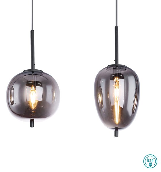 Κρεμαστό Φωτιστικό Ράγα Globo Lighting Blacky 15345-4 Μαύρο