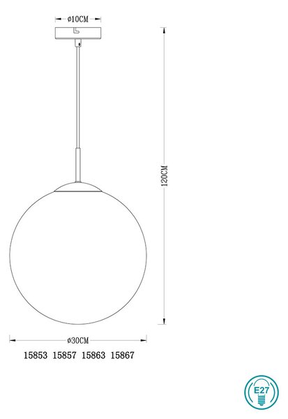 Κρεμαστό Φωτιστικό Globo Lighting Varus 15853 Νίκελ Ματ