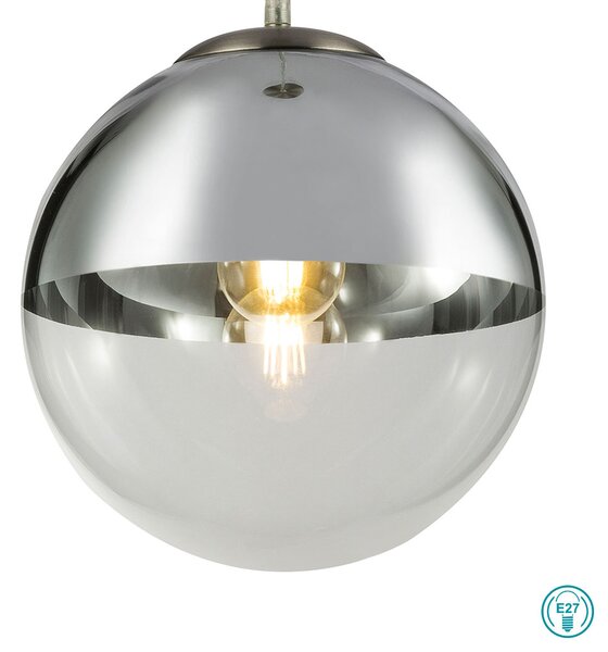 Κρεμαστό Φωτιστικό Globo Lighting Varus 15853 Νίκελ Ματ