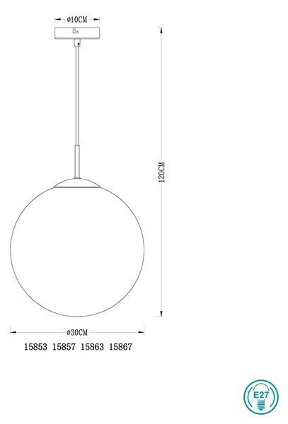 Κρεμαστό Φωτιστικό Globo Lighting Varus 15863 Χρώμιο