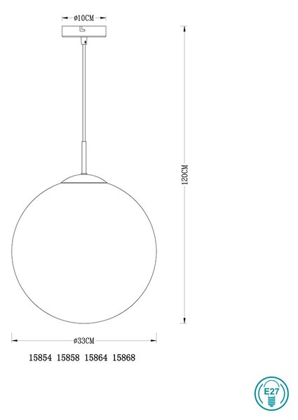 Κρεμαστό Φωτιστικό Globo Lighting Varus 15858 Χρυσό