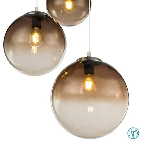 Κρεμαστό Φωτιστικό Globo Lighting Varus 15861-3 Χρώμιο