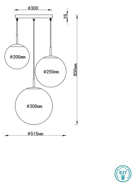 Κρεμαστό Φωτιστικό Globo Lighting Joel 1581-3 Νίκελ Ματ