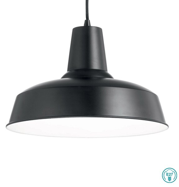 Κρεμαστό Φωτιστικό Ideal Lux Moby 093659 Μαύρο