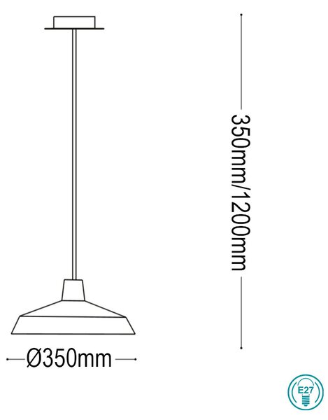 Κρεμαστό Φωτιστικό Ideal Lux Moby 093697 Χαλκός