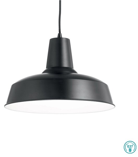 Κρεμαστό Φωτιστικό Ideal Lux Moby 093659 Μαύρο