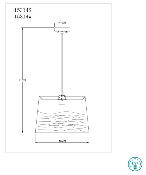 Κρεμαστό Φωτιστικό Globo Lighting Becca 15314S Μαύρο