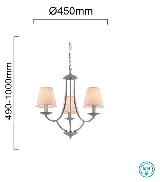 Φωτιστικό Κρεμαστό Home Lighting Etma 77-3661