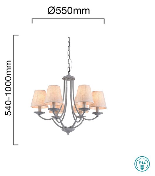 Φωτιστικό Κρεμαστό Home Lighting Etma 77-3662