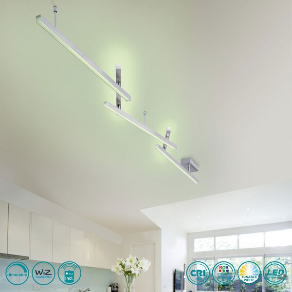 Φωτιστικό Οροφής Trio Lighting Melby 651210507 Νίκελ Ματ Smart