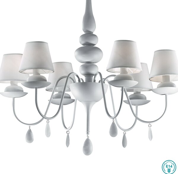 Πολυέλαιος Ideal Lux Blanche 035581 Λευκός