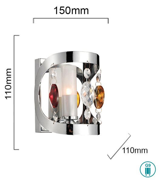 Απλίκα Home Lighting Mix 77-1810 Χρώμιο