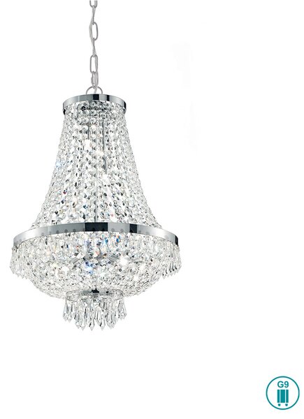 Πολυέλαιος Ideal Lux Caesar 033532 Χρώμιο