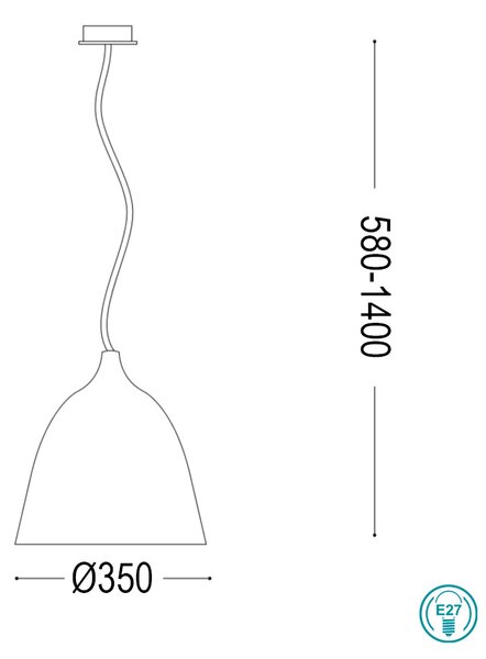 Φωτιστικό Κρεμαστό Ideal Lux Haunt 159256 Λευκό