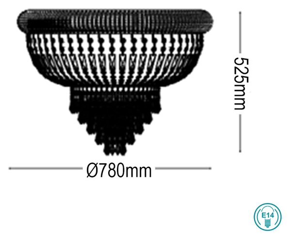 Φωτιστικό Οροφής Ideal Lux Dubai 243566 Χρώμιο