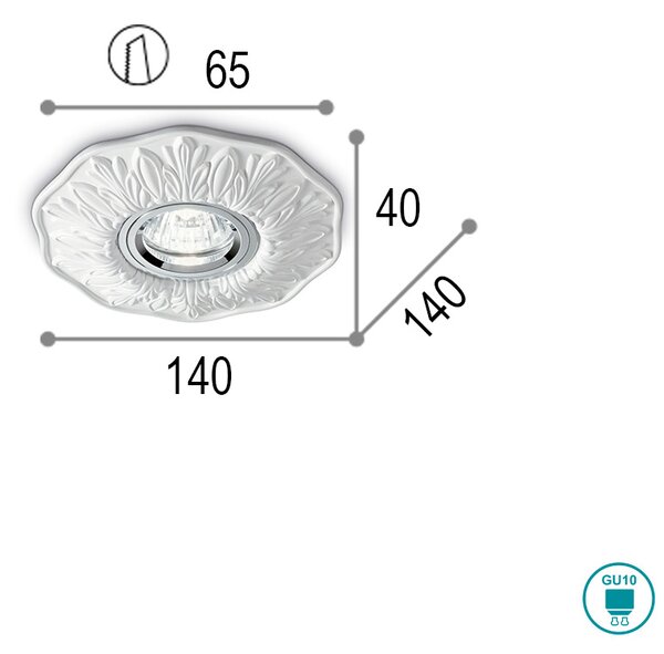 Φωτιστικό Σποτ Ideal Lux Polka 115597 Λευκό