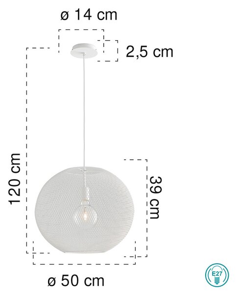 Φωτιστικό Κρεμαστό Fan Europe I-Esedra-S50 BCO 8031440362900