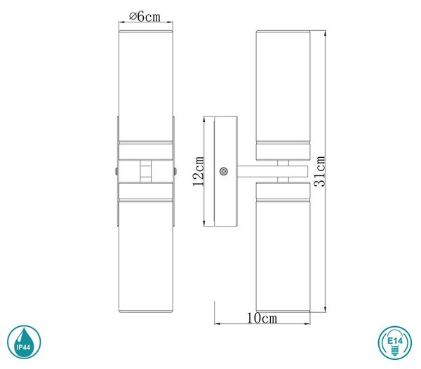 Απλίκα Globo Lighting Space 7816 Νίκελ Ματ