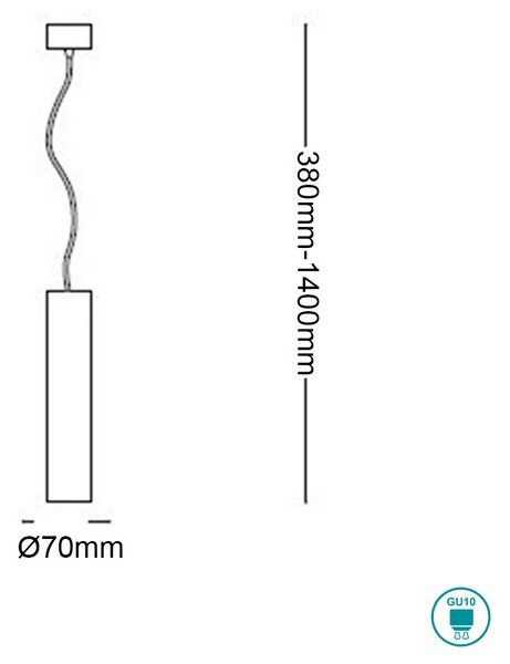 Φωτιστικό Κρεμαστό Ideal Lux Oak 150635 D70 Τσιμεντένιο