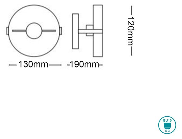 Φωτιστικό Σποτ Ideal Lux Glim 200231 Μαύρο