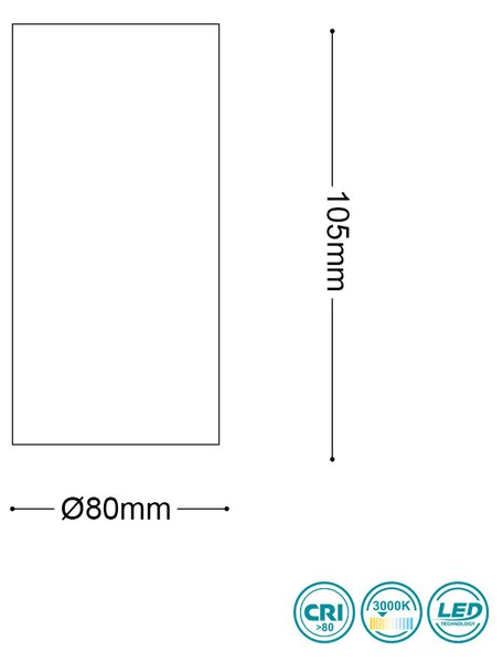 Φωτιστικό Σποτ Ideal Lux Nitro 206004 D8 Μαύρο