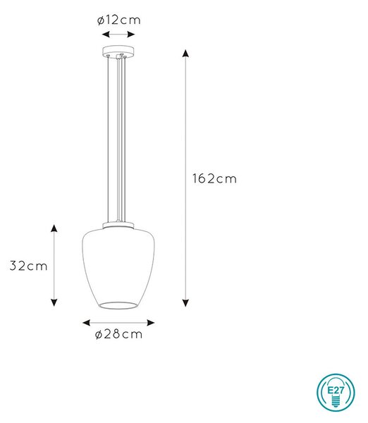 Φωτιστικό Κρεμαστό Lucide Florien 30473-28-65 Φιμέ