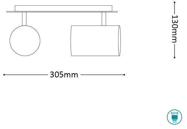 Φωτιστικό Οροφής Ideal Lux Spot 156774 Λευκό