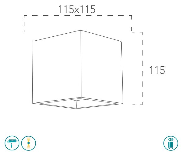 Απλίκα Intec I-Rubik-AP 8031440362146 Γύψινη