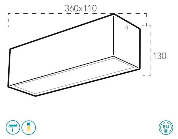 Φωτιστικό Οροφής Intec Living-PL36 8031414876051 Γύψινο