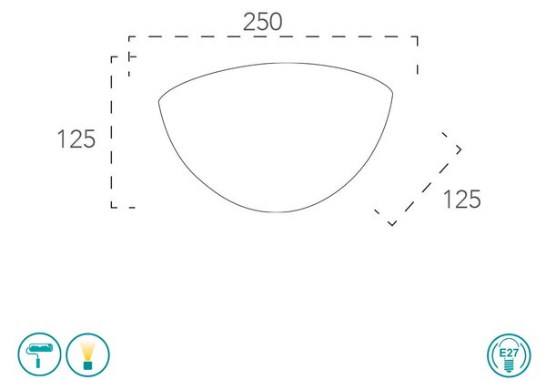 Απλίκα Intec I-Moritz-S-AP 8031414861378 Γύψινη