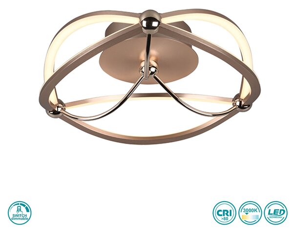 Φωτιστικό Οροφής Trio Lighting Charivari 621210108 Χρυσό Ματ