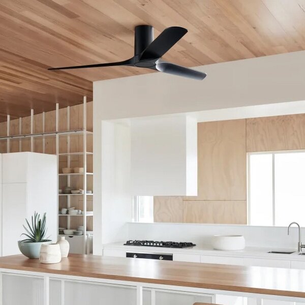 Beacon Lighting ανεμιστήρας οροφής Londo μαύρος DC κινητήρας 132 cm αθόρυβος, Μαύρο, Σαλόνι / τραπεζαρία, Πλαστικό, σύγχρονο