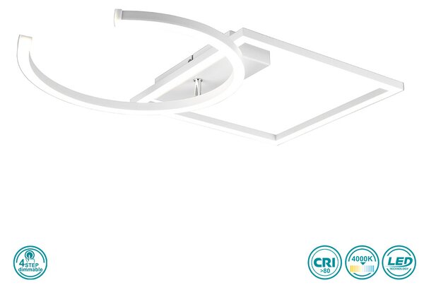 Φωτιστικό Οροφής RL Lighting Pivot R62162131 Λευκό Ματ (4000K)